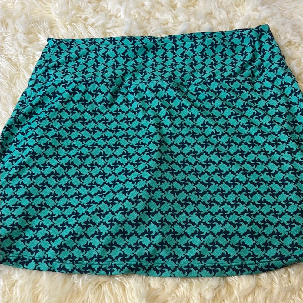 UV Skins Travel Skort Blue A-Line Mini Skirt for Casual Resort Wear. Size XL